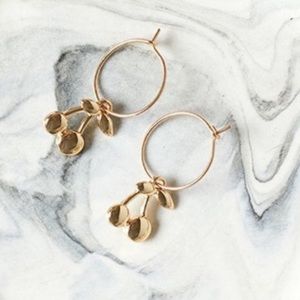 ✨🍒New Eclat Cherry Earrings Gold